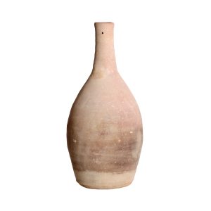 Jarrón halle de estilo colonial fabricado en arcilla en color tonos en marrón.