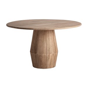 Mesa comedor jacquard de estilo contemporáneo. Fabricado en madera de mango en color marrón claro.