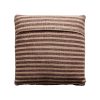 Cojín Jelkie de estilo étnico fabricado en algodón en color marrón combinado con yute en color tonos en marrón con acabado estampado.