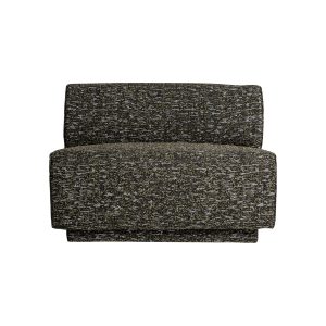 Módulo sofá central kozly de estilo contemporáneo fabricado en poliéster en color verde con acabado jaspeado combinado con madera de pino y madera contrachapada. Compatible con: 36117 36118 36119 36120.