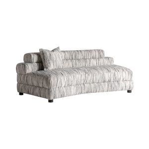 Módulo sofá esquinero bredsand de estilo contemporáneo fabricado en poliéster en color blanco con acabado jaspeado combinado con madera de pino en color negro y madera contrachapada. Tapizado: 70% poliéster 12% arílico 8% lana 6% algodón 3% viscosa y 1% poliamida. Compatible con: 36131.