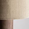 Lámpara de pie megeve de estilo contemporáneo fabricado en madera de mango en color marrón combinado con yute en color crema.