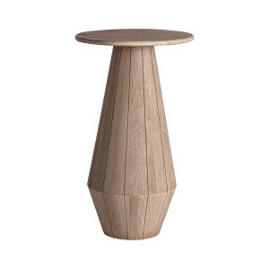 Mesa bar Jacquard de estilo contemporáneo fabricado en madera de mango en color marrón claro. Producto desmontable.