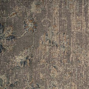 Alfombra Shahim de estilo clásico fabricado en poliéster en color beige.