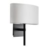 Aplique Lisa de estilo contemporáneo fabricado en acero en color negro combinado con poliéster en color blanco. Producto desmontable.