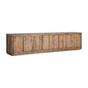 Mueble tv Norvik de estilo contemporáneo fabricado en madera de olmo en color marrón.