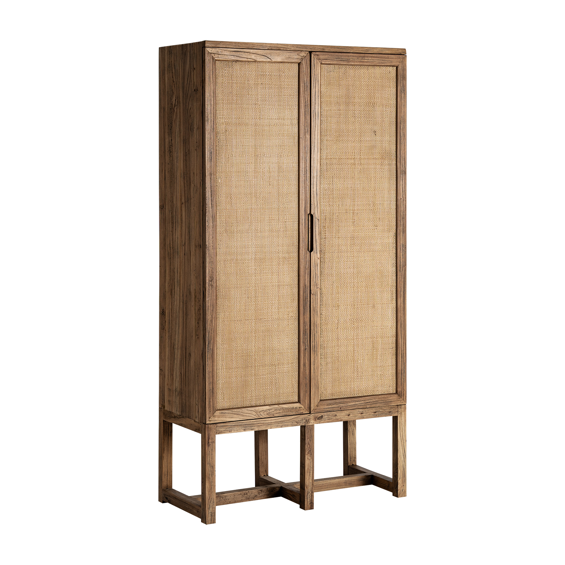 Armario Byremo de estilo contemporáneo fabricado en madera de olmo en color marrón.