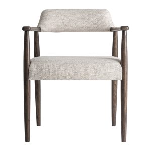 Silla Staple de estilo contemporáneo fabricado en madera de fresno en color negro combinado con poliéster en color gris.