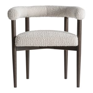 Silla Neuffen de estilo contemporáneo fabricado en madera de fresno en color negro combinado con poliéster en color gris.