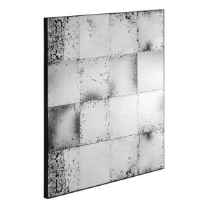 Espejo de estilo moderno fabricado en hierro en color negro combinado con espejo.