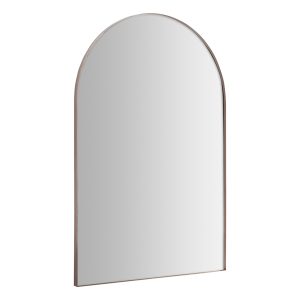 Espejo Vulc de estilo moderno fabricado en hierro en color bronce combinado con espejo.