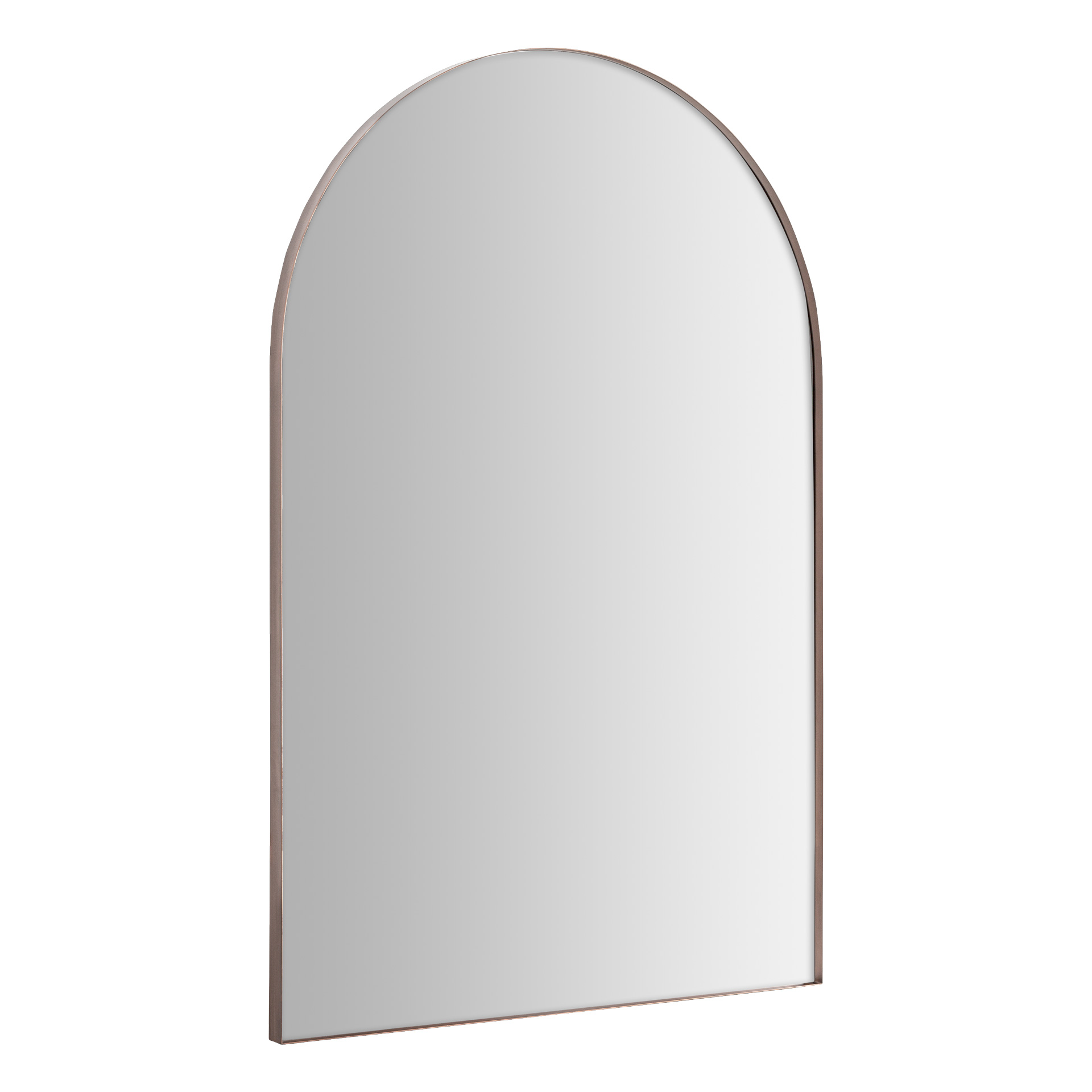 Espejo Vulc de estilo moderno fabricado en hierro en color bronce combinado con espejo.