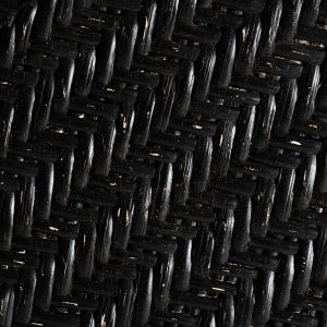 Panel decorativo Phil de estilo boho fabricado en ratán en color negro.