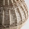 Lámpara de pie Jalhe de estilo boho fabricado en yute en color blanco roto en color marrón.