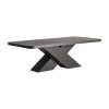 Mesa comedor Yvore de estilo contemporáneo fabricado en madera roble en color negro.