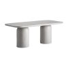 Mesa comedor Felhasena de estilo contemporáneo fabricado en hormigón armado en color gris.