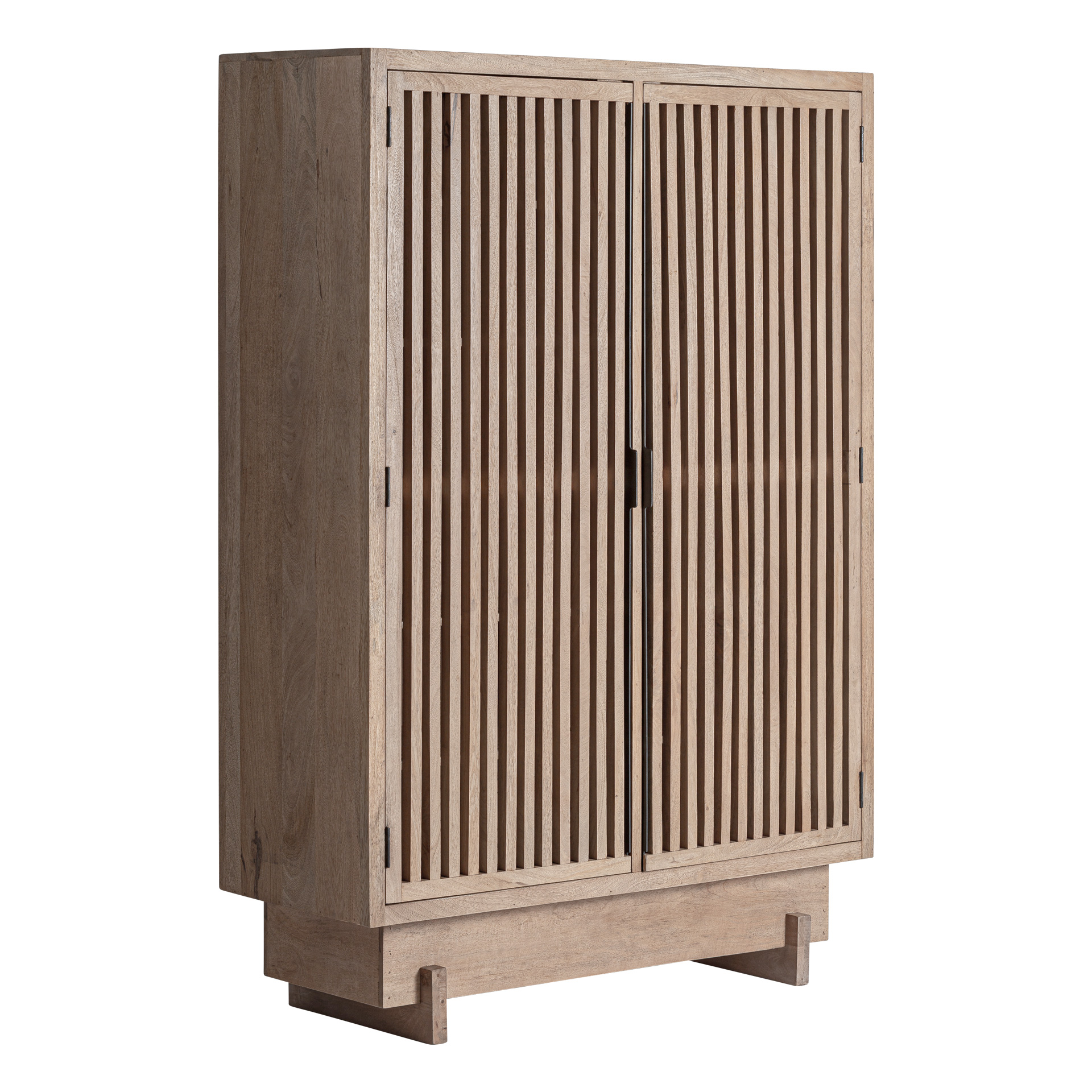 Armario Gàbia de estilo contemporáneo fabricado en madera de mango en color marrón con acabado arenado.