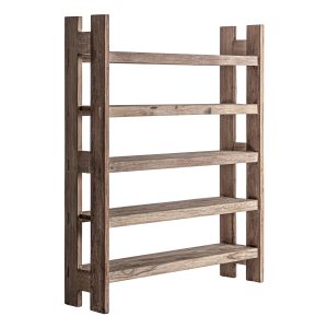 Estanteria Helmond de estilo rústico fabricado en madera recuperada en color marrón.
