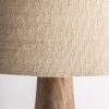 Lámpara de pie Touches de estilo nórdico fabricado en madera de mango en color marrón combinado con yute en color crema. Producto desmontable.