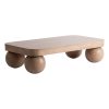 Mesa de centro Bocksberg de estilo contemporáneo fabricado en madera de mango en color marrón claro. Producto desmontable.