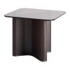 Mesa auxiliar Bransby de estilo contemporáneo fabricado en madera de fresno en color negro combinado con cristal en color gris con acabado templado. Producto desmontable.
