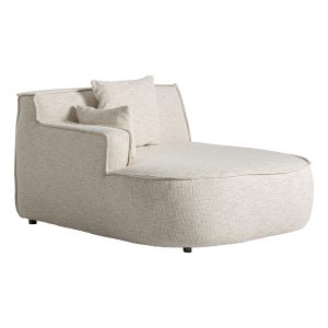 Módulo sofá esquinero Shol de estilo clásico fabricado en poliéster en color beige combinado con espuma y aluminio. Compatible con: 37208.