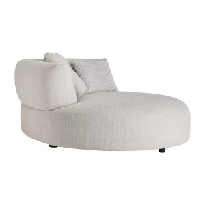 Sofá modular Brenod de estilo contemporáneo fabricado en poliéster en color blanco roto combinado con madera de alerce y espuma. Producto desmontable desenfundable. Compatible con: 37245.