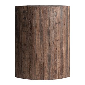 Módulo barra de bar Landshut de estilo rústico fabricado en madera recuperada en color marrón.