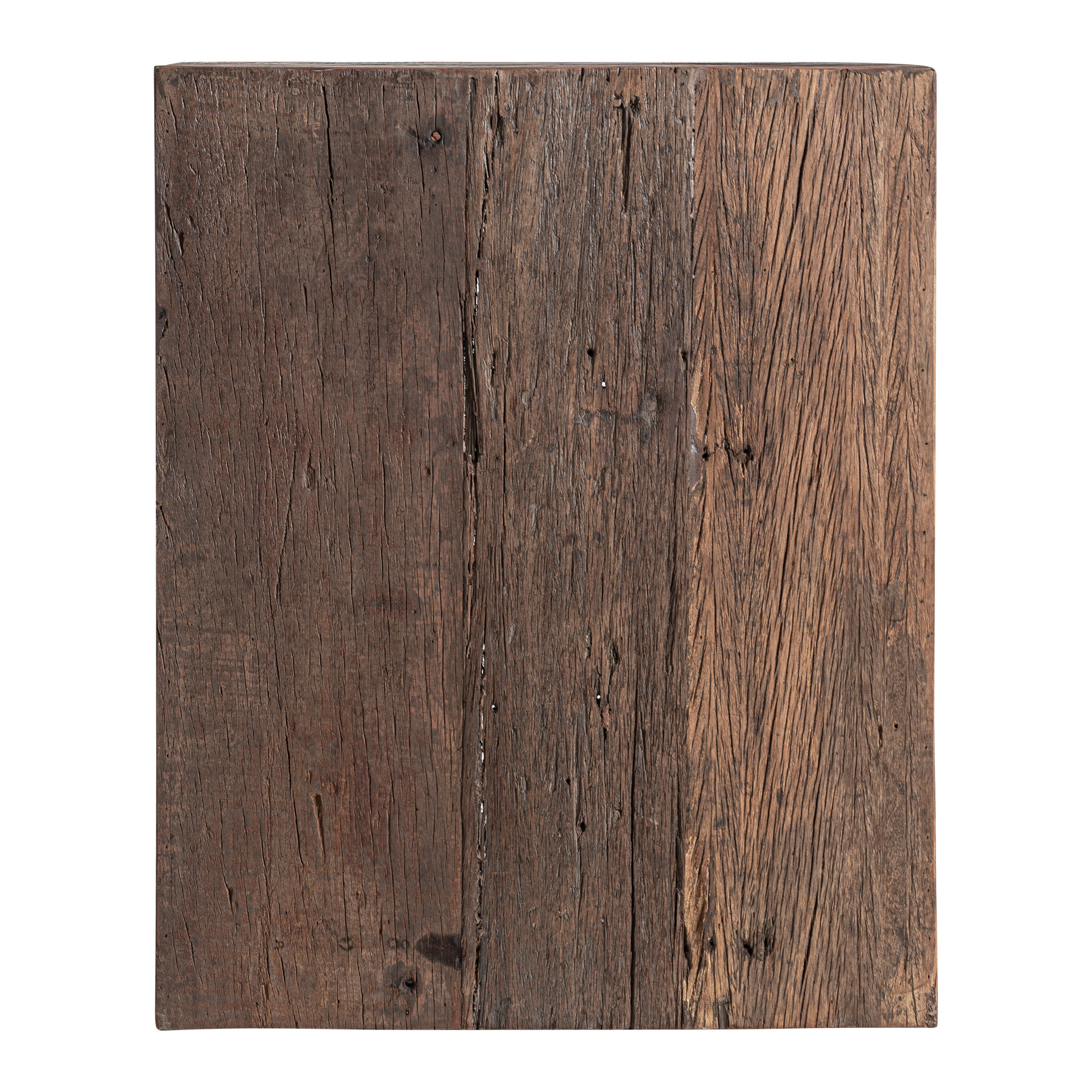 Módulo barra de bar Landshut de estilo rústico fabricado en madera recuperada en color marrón.