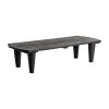 Mesa de centro Allons de estilo clásico fabricado en madera recuperada en color negro. Producto desmontable.
