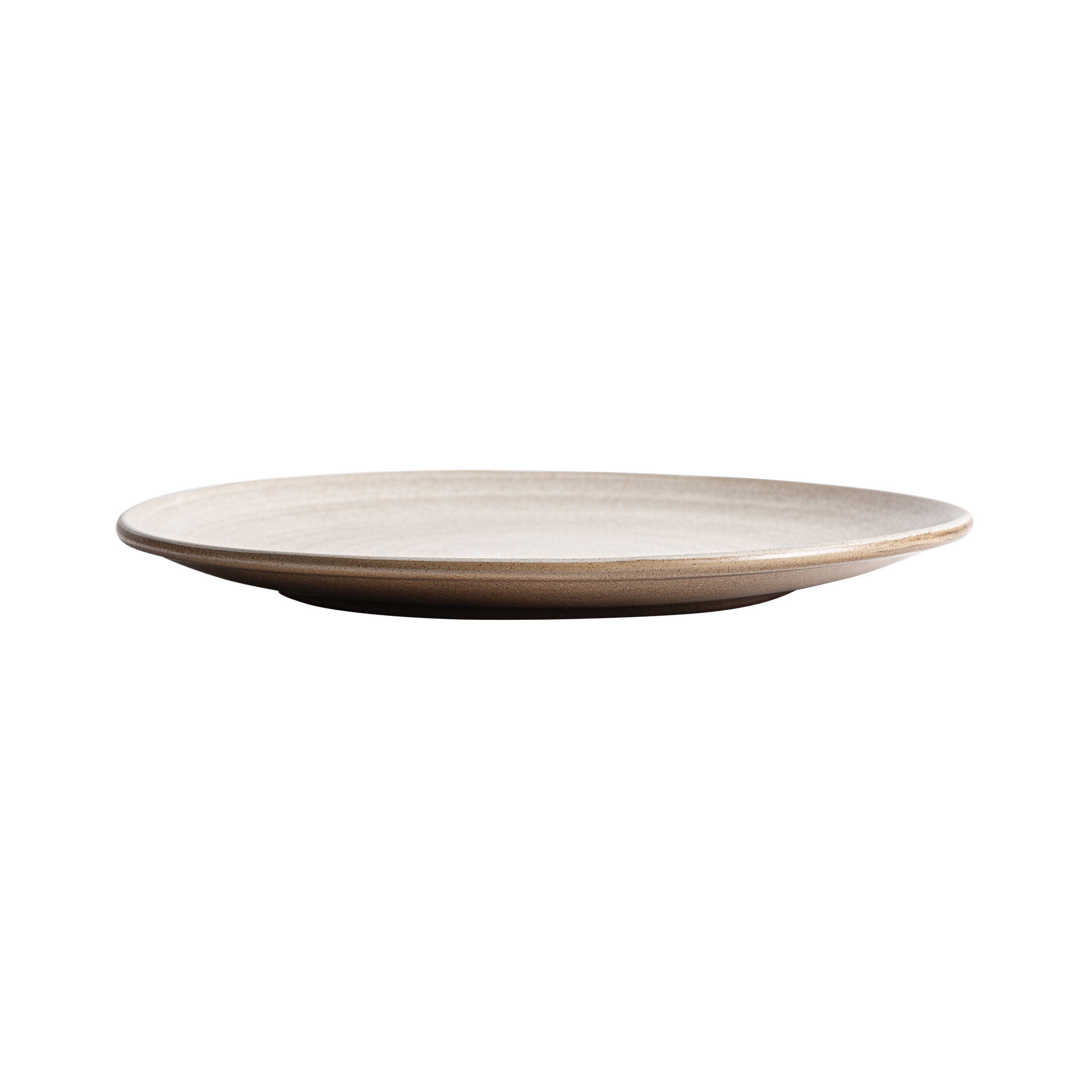 Plato Mulcey de estilo art deco fabricado en porcelana en color beige.