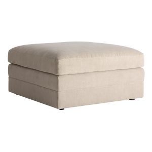 Módulo sofá reposapiés Otley de estilo clásico fabricado en poliéster en color topo combinado con madera. Producto desenfundable. Compatible con: 37375 37376 37374.
