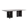 Mesa comedor Gautby de estilo contemporáneo fabricado en mármol en color negro. Producto desmontable.