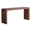 Consola Belinta de estilo étnico fabricado en madera suar en color marrón.