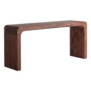 Consola Belinta de estilo étnico fabricado en madera suar en color marrón.