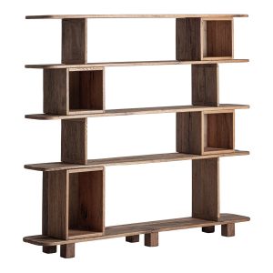 Estanteria Brusque de estilo clásico fabricado en madera roble en color marrón.