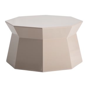 Mesa auxiliar Laives de estilo contemporáneo fabricado en madera dm en color crema.